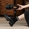 Casual style shallow mouth thick heel small leather shoes student era single shoes women