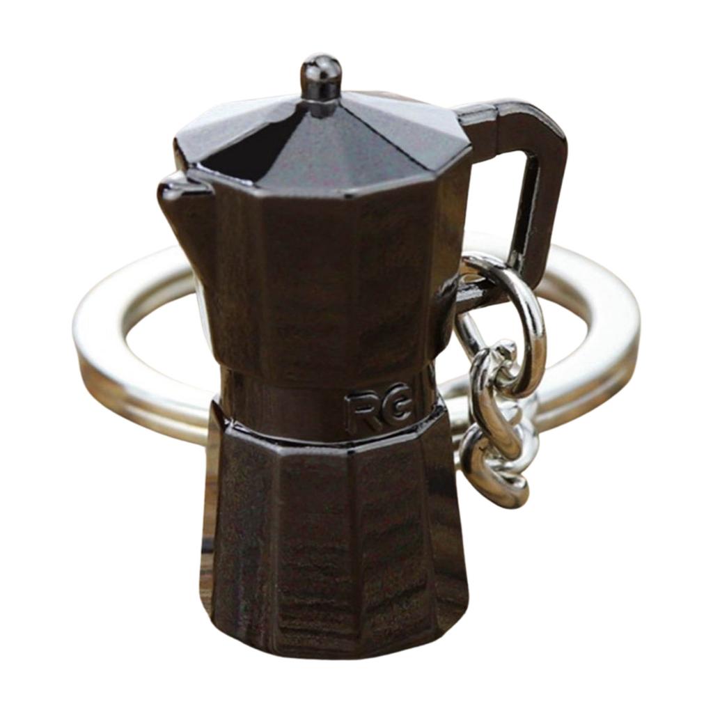 Кофейная культура Символический брелок-портафильтр Аксессуар для эспрессо-машины Подвеска для сумки Металлическая текстура Подходит для подарка