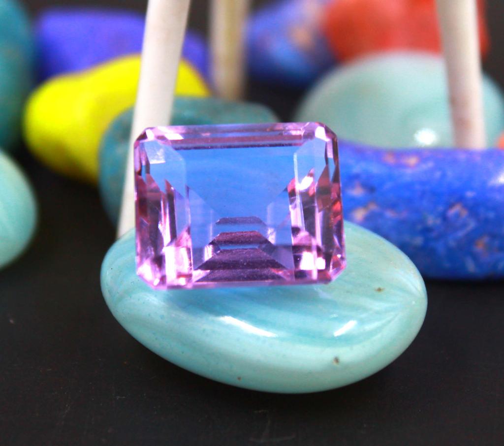 21.20 Carat Fabulous Purple Alexandrite Emerald Shape Russia Certified Gemstone SN45