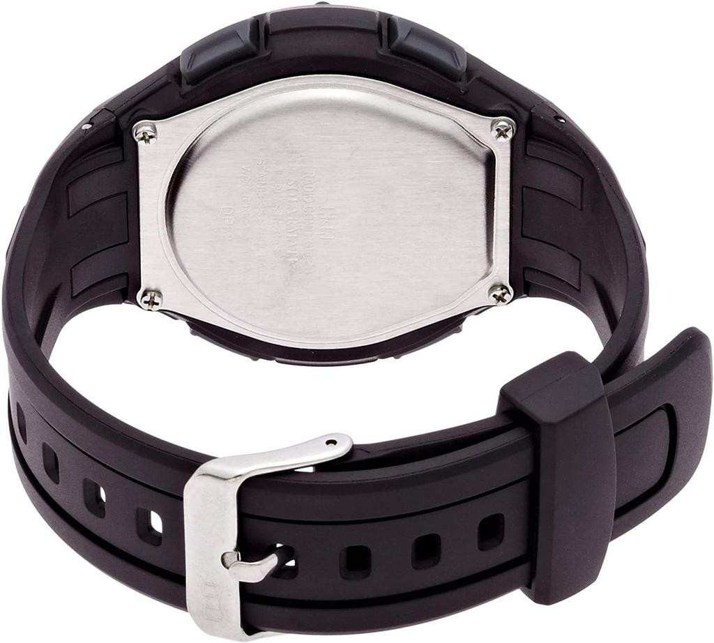 [Citizen Q&Q] Часы цифровые радио солнечные водонепроницаемые дата уретановый ремень MHS6-300 мужские черные