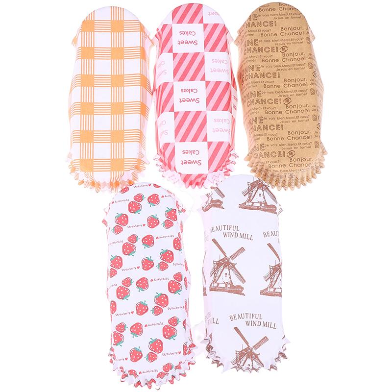 100 шт. бумажные противни для хлеба, формочки для выпечки, маслостойкие, термостойкие инструменты для торта