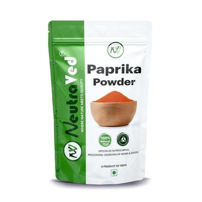 Порошок паприки NeutraVed 100 г | Сладкая и мягкая красная паприка для приготовления пищи, приправ и гарнировки | Поставляется в стоячем пакете с застежкой-молнией - 100 г