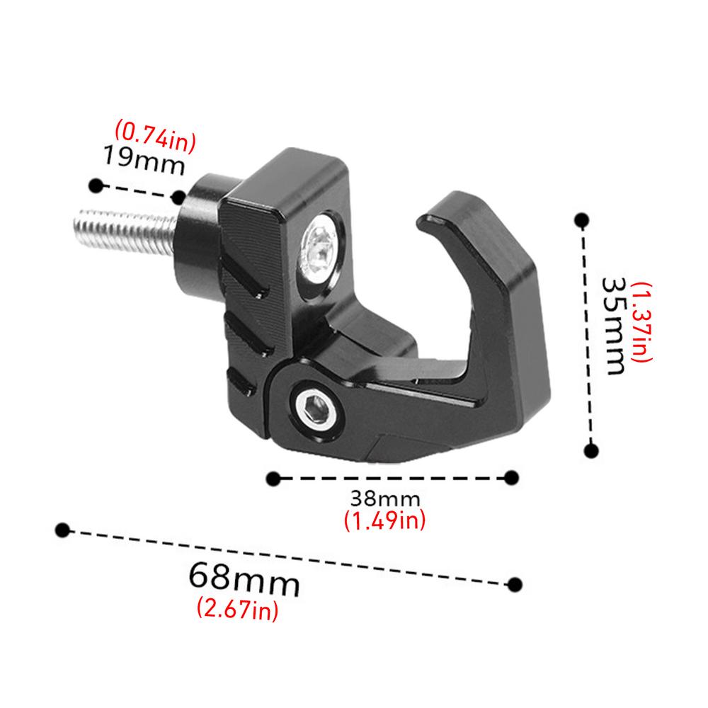 Складная стойка для шлемов Крючок для шлемов для скутера Вешалка для шлемов для скутера Вешалка для одежды из сплава Принадлежности для модификации мотоцикла