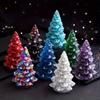 1Pc Natural Stone Crystal Resin Christmas Tree For Home Decor, Bring Good Luck, Healing, And Energy Balance