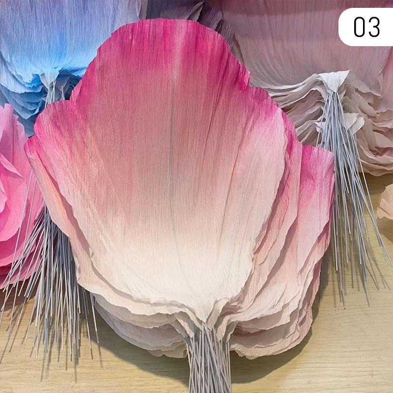 10 Pcs Crepe Paper Petals Artificial Peony Flower DIY Handmade Wedding Decor Paper Flowers Birthday Party Home Background Wall