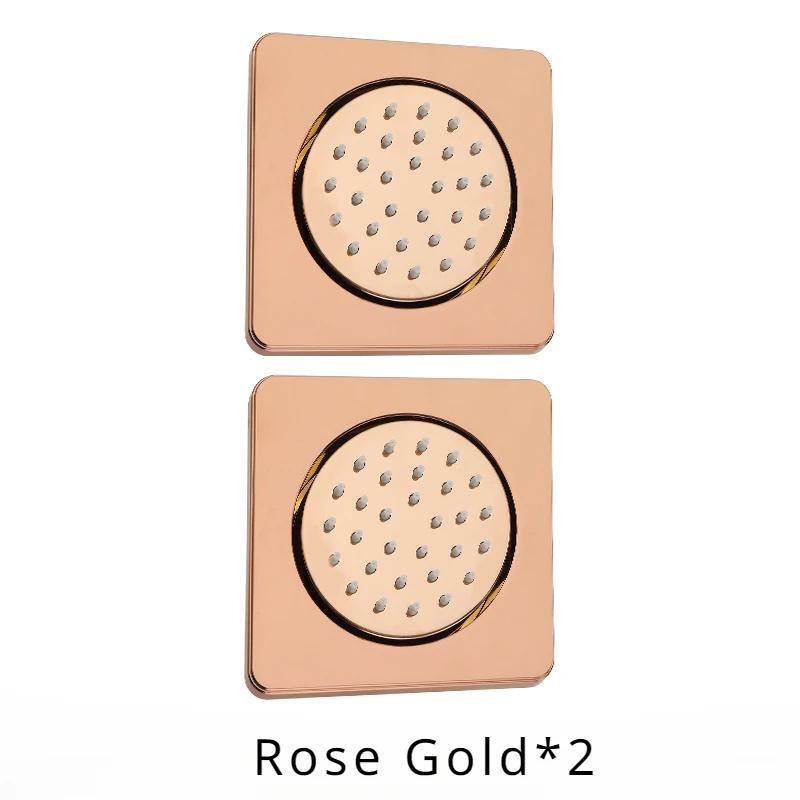 Brass Bathroom Side Shower Sprayer Concealed Installatio Side Shower Jets Spary Black/Rose Gold/Chrome/Brushed Gold