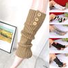 Women's Buttons Women's Leg Warmers Long Socks Knitted Boots Covers