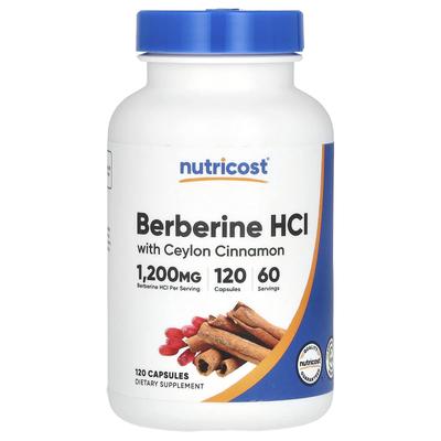 Берберин Hcl с цейлонской корицей, 120 капсул