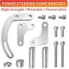 Baiann SBC Power Steering Pump Bracket 350 V-Belt Slotted Adjustable LWP 305 327 383 5.0L 5.7L V8 Compatible With 350 Small Block Chevy Long Water