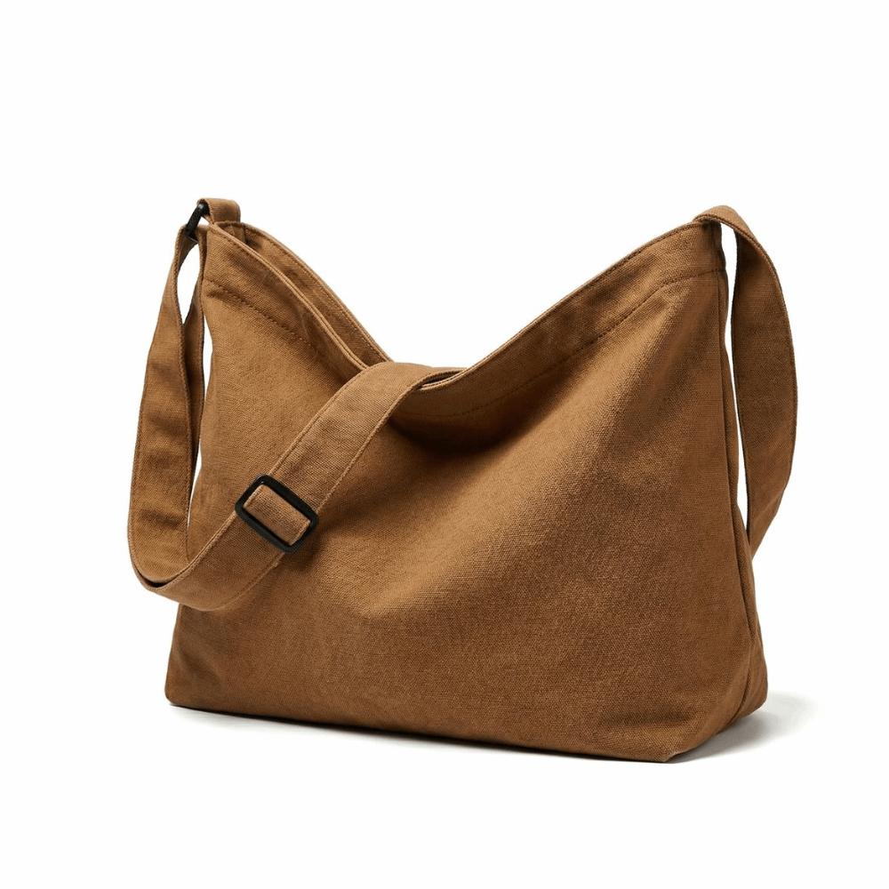 Large Capacity Canvas Crossbody Bag Retro Tote Bag Fashion Messenger Bag Travel