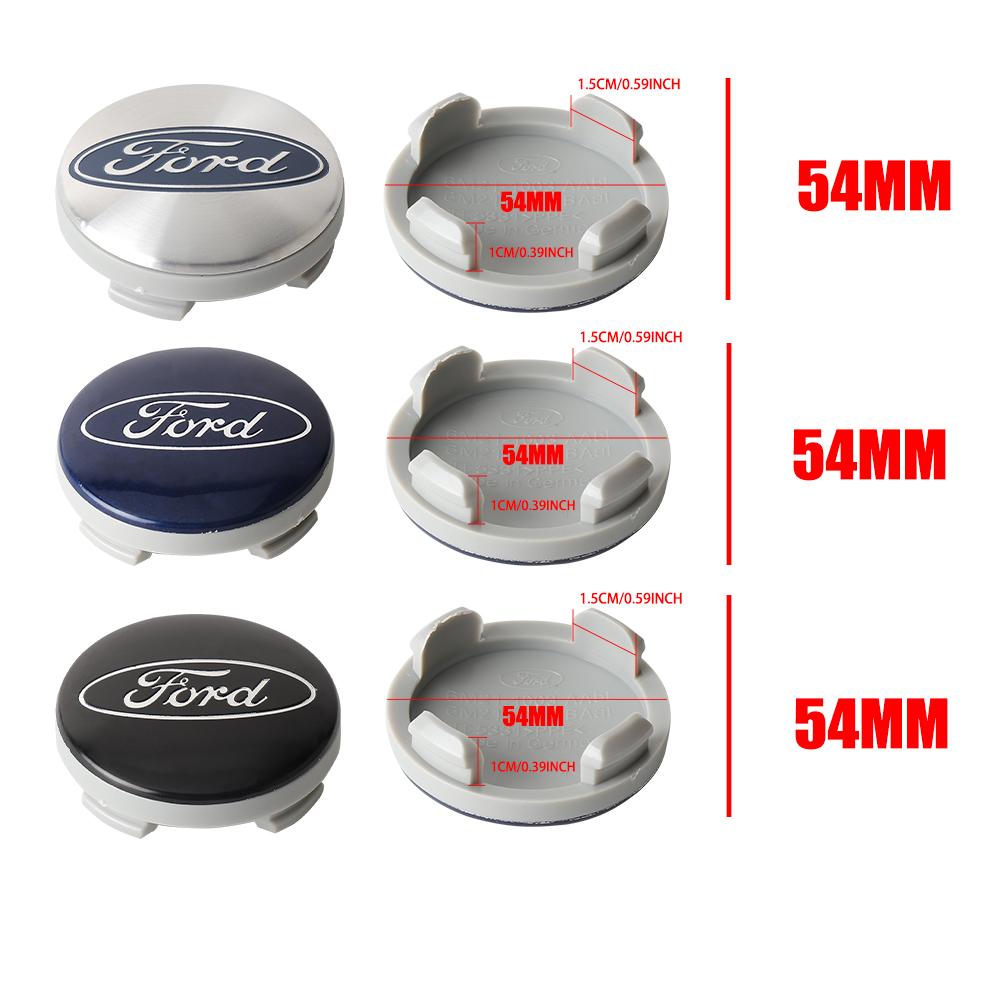 4Pcs 54mm/56mm/60mm For Ford Mustang ST Kuga Original Hubcaps Car Wheel Center Covers Sticker Auto Hub Caps Emblem Replacement