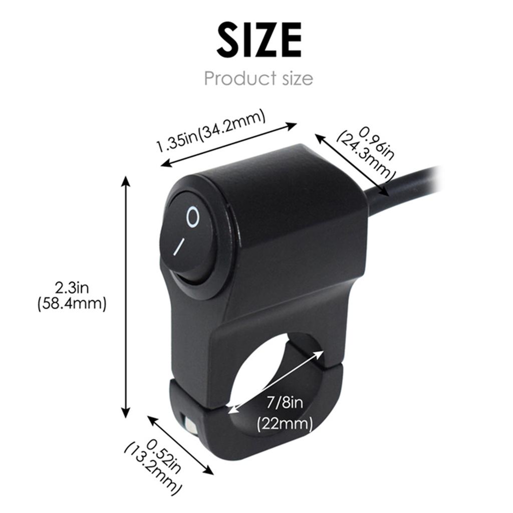Модернизированный 7/8-дюймовый переключатель на руль мотоцикла, универсальное крепление, переключатель включения/выключения светодиодной фары с кнопкой, прочный