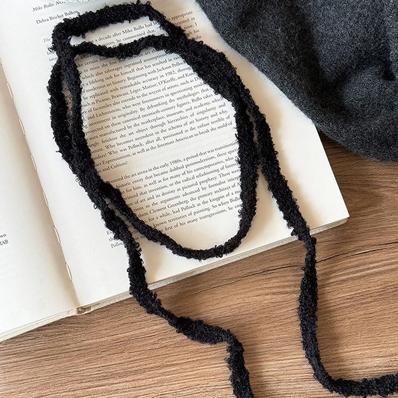 Korea Elegant Solid Color Girl Ribbon Ultra-Thin Long Vintage Scarf Women'S Decorative Tie Scarf