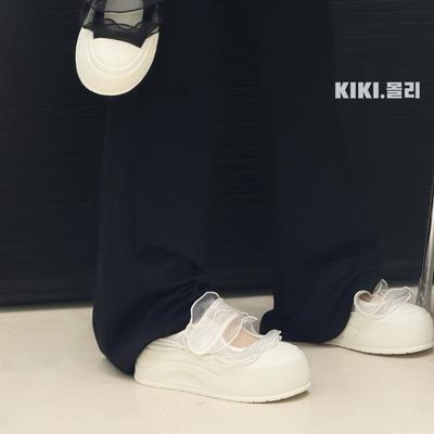 Туфли на липучке «Мэри Джейн» Чжао Рут, женские, уродливые, милые, с большой головой, на платформе, летние, кожаные, тапочки «Баотоу»