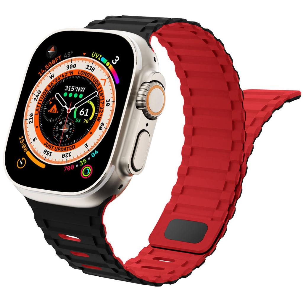 Magnetic Strap for Apple Watch Band Ultra 2 49mm 44mm 40mm 45mm 38mm 41mm 42mm Silicone Bracelet iWatch Series 9 8 7 6 Se bands