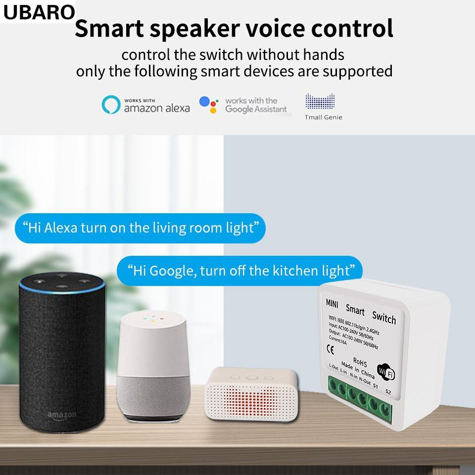 MINI-переключатель Tuya smart WIFI switch поддерживает голосовой помощник Google Home Alexa