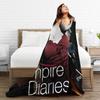 The Vampire Diaries Damon salvatore Blanket Print Plush Throw Blanket For Home Decor Travel Office Flannel Bedspread Bed Cover