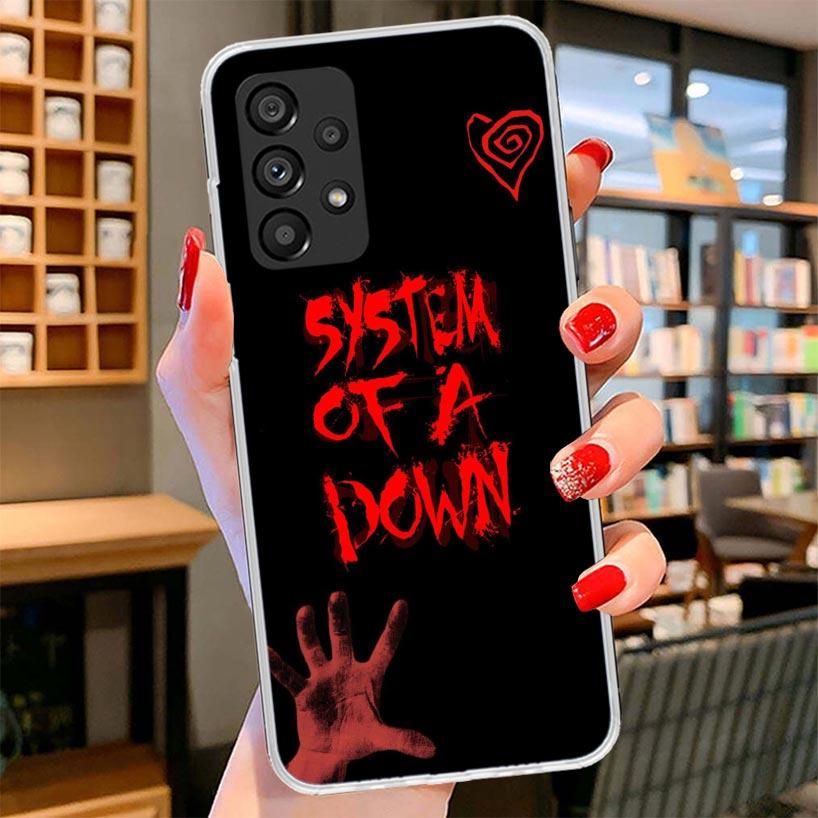 System Of A Down Phone Case For Samsung Galaxy A12 A22 A32 A52 A72 A02S Phone Case Note 20 Ultra 10 S10 Plus A51 A71 A50S A20S A