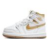 Детские кроссовки Air Jordan 1 Retro High OG TD Metallic Gold White Gum-Light-Brown FD2598-107