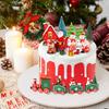 18pcs Christmas Cake Decoration Set - Merry Christmas Cake Toppers with Train, Tree, Santa, Sleigh, Reindeer for Themed Parties