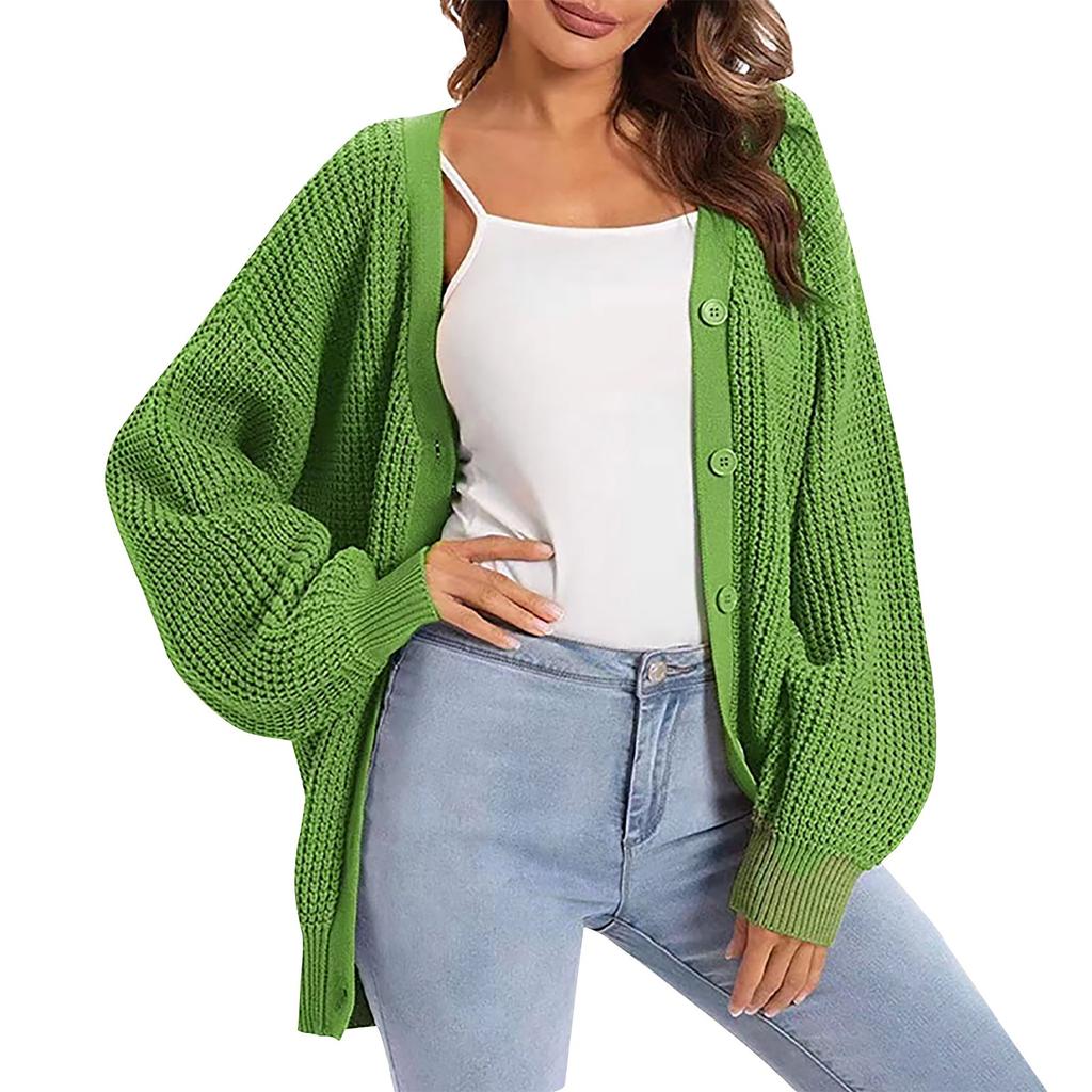 Women's Cardigan Sweater Button-Down Long Sleeve Oversized Knit Cardigans