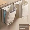 Foldable Hanging Trash Can - Thick-Walled Large Diameter for Kitchen Cabinet Door Mount - Durable and Sturdy Design