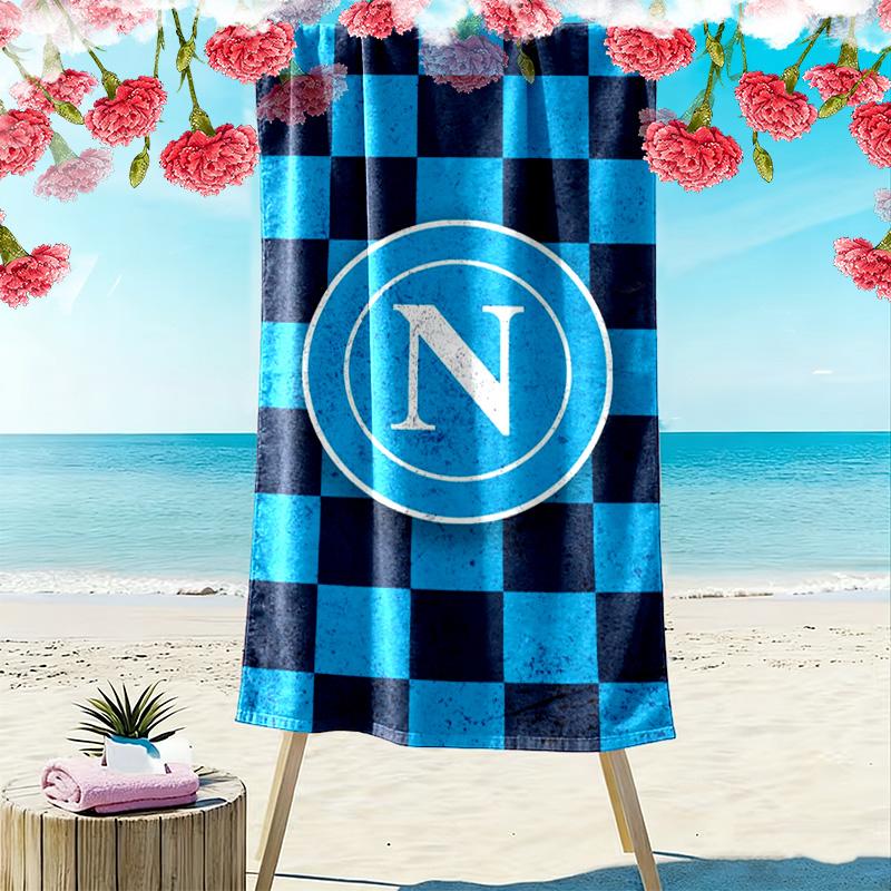 Naples Football Club Print Beach Towel, Large Soft Quick Dry Towel for Beach Camping Swimming