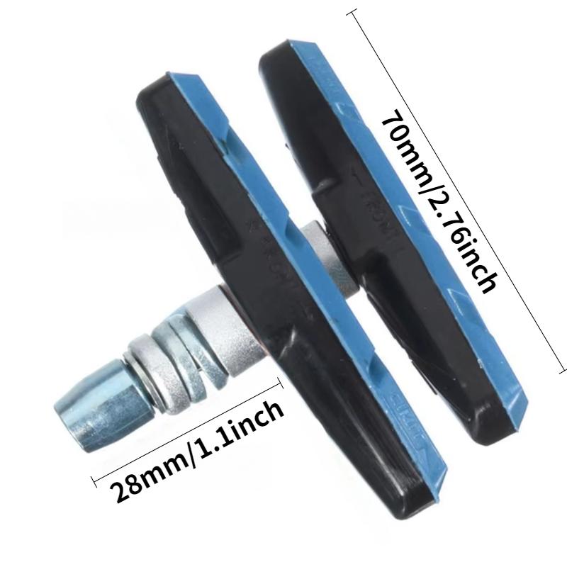 2 пары V-образных бесшумных тормозных колодок, подходящих для шоссейных горных велосипедов, бесшумные прочные тормозные колодки, аксессуары для велосипеда, велосипедный тормоз