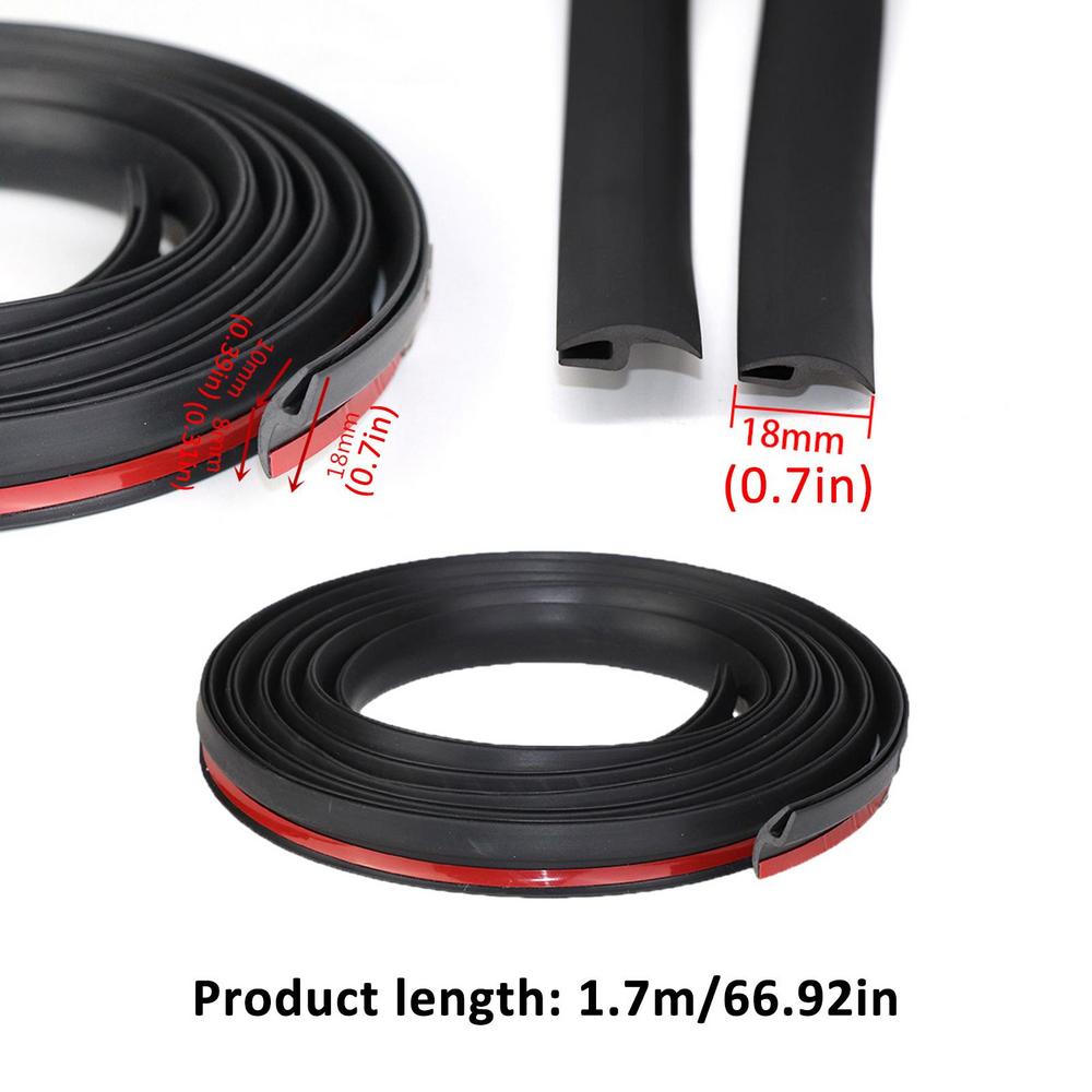 Windshield Rubber Seal Strip Self-adhesive Windshield Sunroof Dustproof Noise Reduction Sealing Strip For Auto Car Dashboard