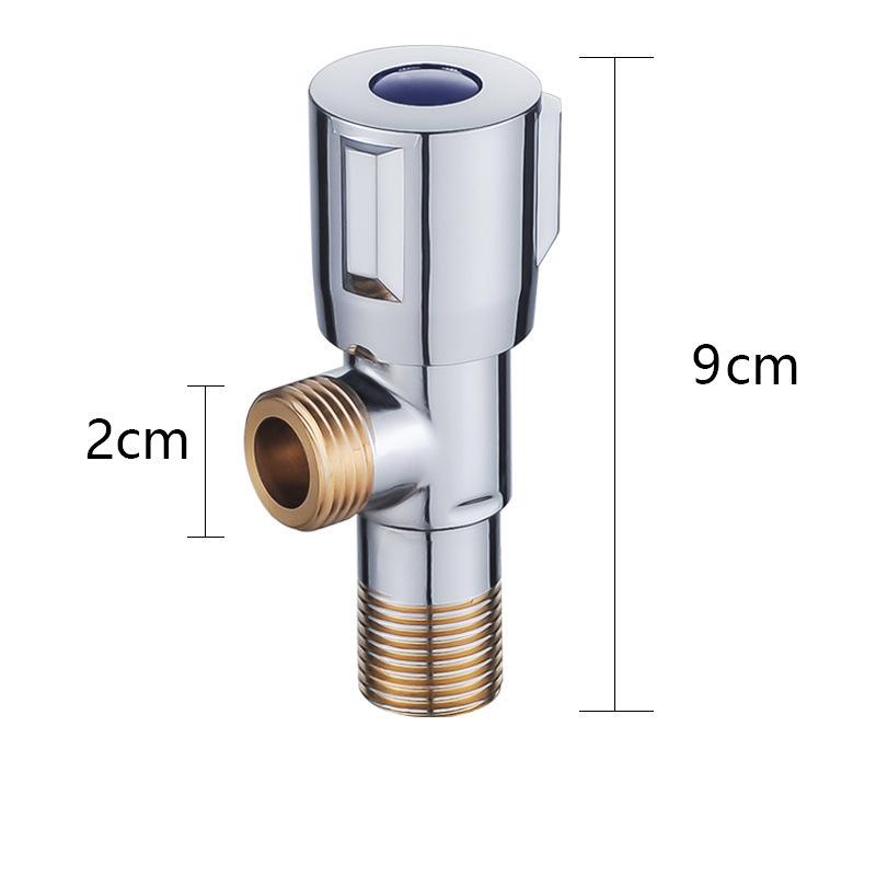 Медный угловой запорный клапан для горячей и холодной воды, быстрооткрывающийся кран для ванной комнаты, кухни, туалета, раковины 1/2