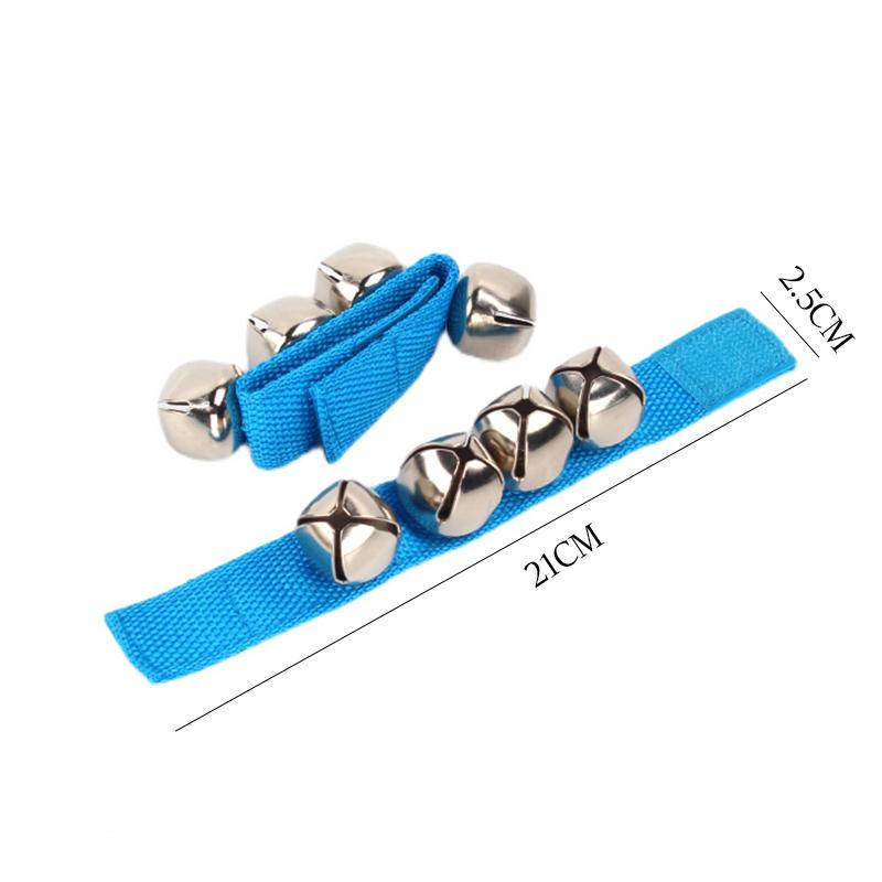 1 пара браслетов с бубенцами для детей, погремушки, игрушечные ударные, развивающие игрушки, носимые, нелегко деформируются, кольцо-бубенец Орф