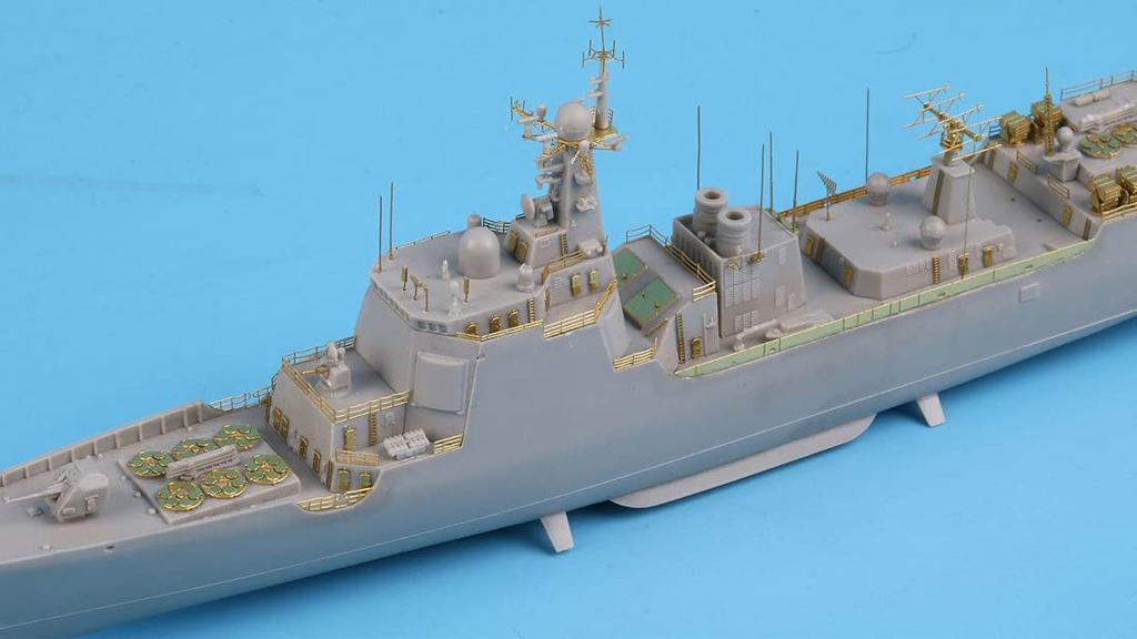 Пластиковые детали для модели эсминца ВМС Китая типа 052C от Tetra Model Works SE Series SE7034 1/700 (для ТР)