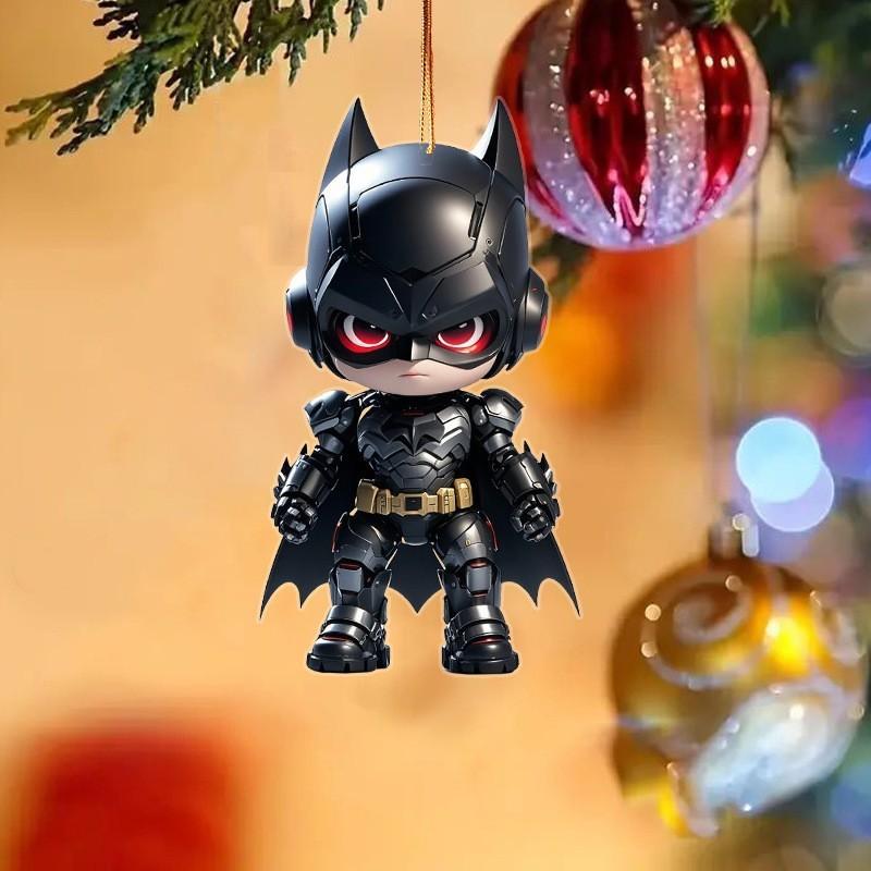 Милый мультяшный узор Бэтмена Акриловый кулон для декора интерьера автомобиля