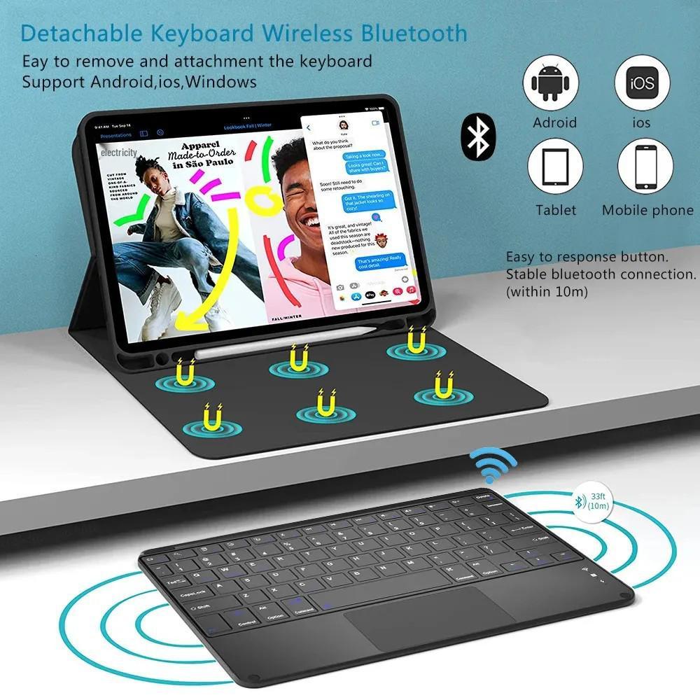 Защитный чехол с Bluetooth-клавиатурой Magic для Samsung Tab S10 FE+ 10,9 дюйма.