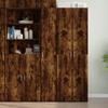VidaXL Highboard Smoked Oak 30x42.5x185 Cm Engineered Wood, Sideboard, Storage Cabinet, Side Panel, Cabinet, 3281396