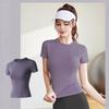 Yoga Shirts Women Quick Dry Seamless Running Tops Tight Workout Gym Short Sleeve Fitness Sports