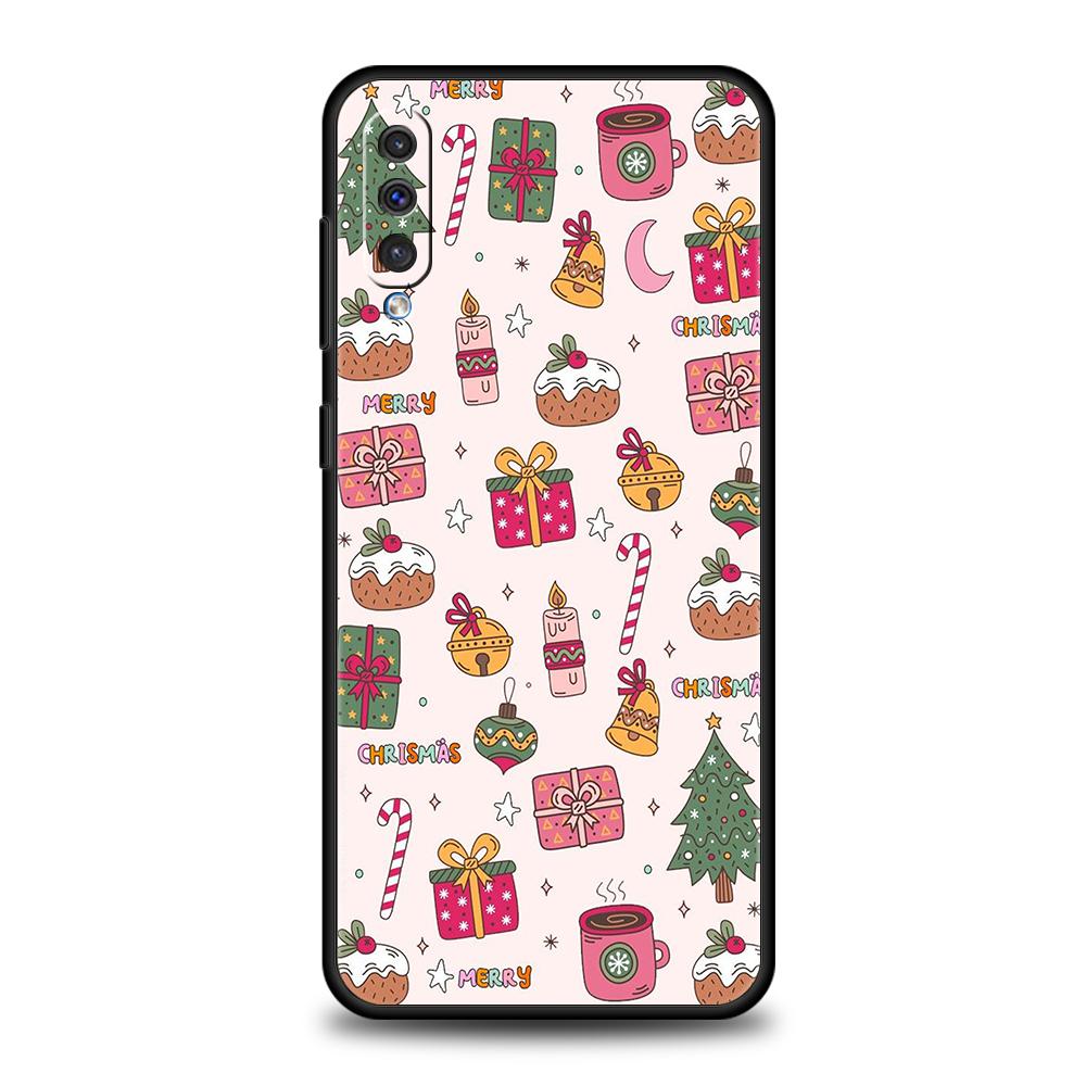 Мультяшный рождественский чехол для телефона Samsung A56 A36 A26 A24 A16 A14 A12 A32 A50 A70 A22 A30 A40 A34 A54 A42 A52 A04s A06 5G