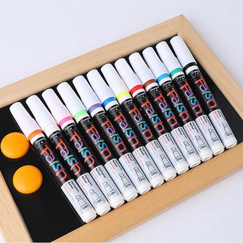 Liquid Chalk Markers for Chalkboard 8 Pack / 12 Pack Dry Erase Fluorescent Neon Highlighter Pen Non Toxic Safe Washable Marker for School Chalkboard