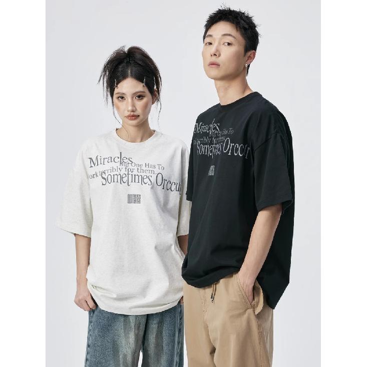 Футболка с короткими рукавами American Retro High Street, мужская футболка высокого качества Ruan Shuai Oumei, модная брендовая пара