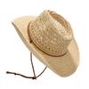 Hollow Cowboy Hat Handmade Sun Protection Hat Fashion Straw Hat