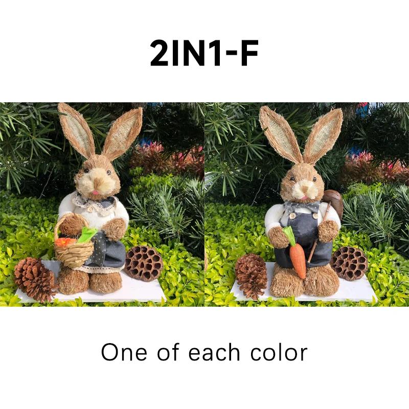 Easter Bunny Straw Figurine Decoration 35cm Easter Straw Easter Bunny Figurine Home Garden Wedding Party Decoration