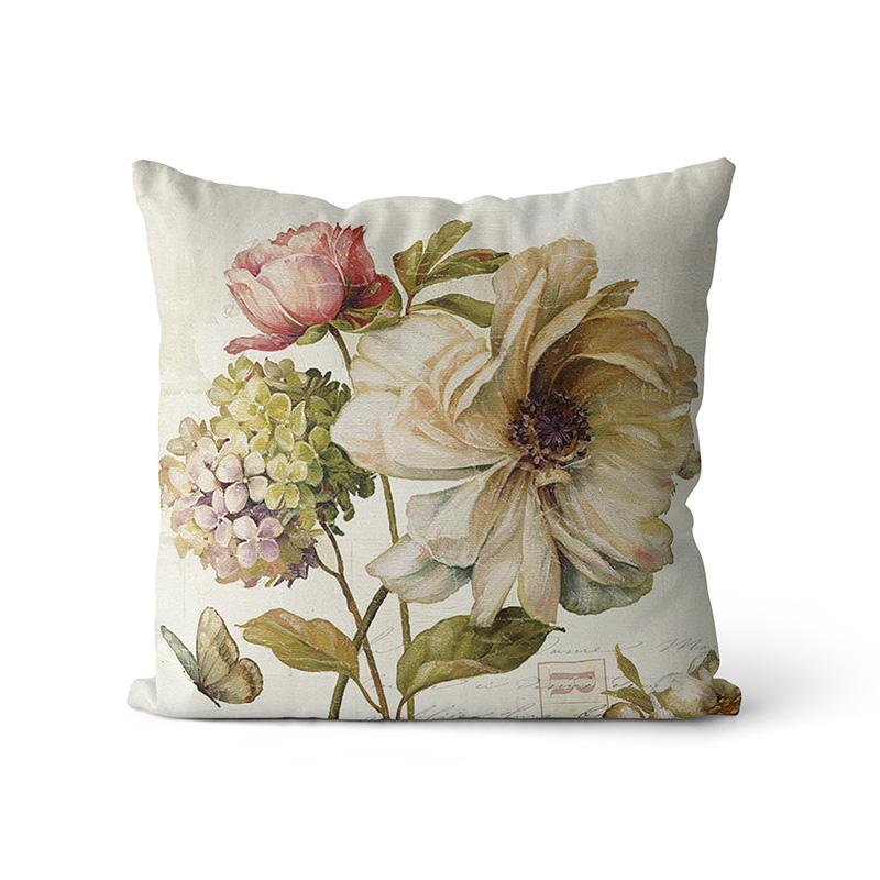 Декоративная подушка Прованс Киссен Лаванда, чехол для диванной подушки, персонализированная наволочка с цветочным принтом