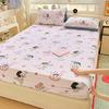 Новая зимняя стираная хлопковая натяжная простыня с мультяшным принтом, Защитный чехол для матраса, Всесезонное постельное белье, Доступно для студенческих общежитий