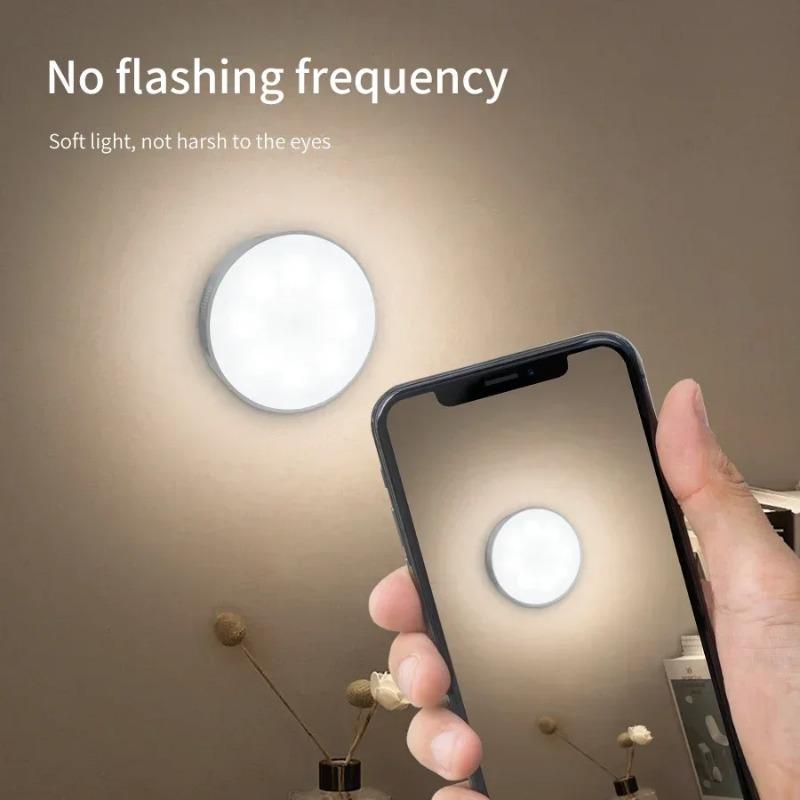 LED Motion Sensor Night Light USB Rechargeable Night Lamp For Kitchen Cabinet Wardrobe Lamp Staircase Wireless LED Closet Light