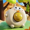 Игрушка Вареное яйцо с вытекающим желтком на шнурке для снятия стресса, мультяшное яйцо для сжимания