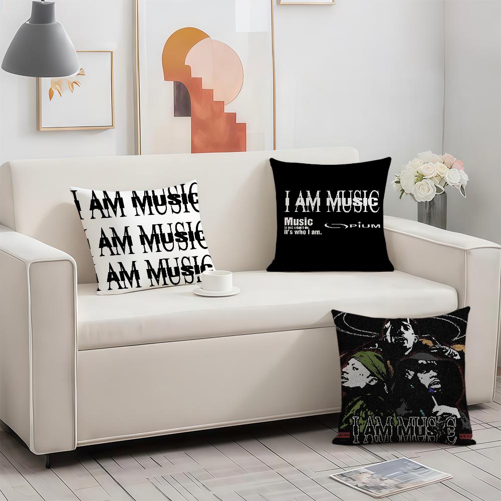 Playboi Carti I Am Music Rap cushion cover Birthday Anniversary Gift Double Sided Printed Zipper Cushion Cover Soft Skin Bedding