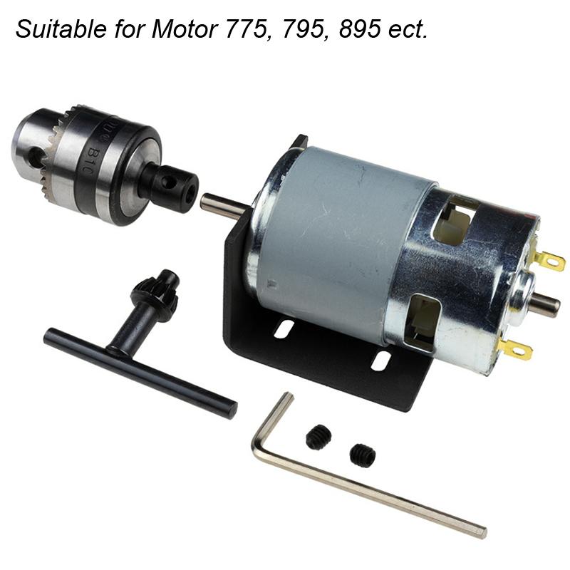 Mini Electric Drill Chuck Threaded Clamp 0.6mm-6mm B10 Mount Taper Connector Rod Motor Shaft with Adapter Key Wrench Power Tool