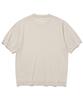 KNITTED Cool Summer Essential Round Short Sleeve Knit Tee Beige
