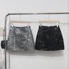 Heavy Industry Silver Sequined Skirt Female Small 2025 Sparkling Streamer A-line Bag Hip Skirt Zipper Uchimura Female Skirt