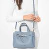 Michael Kors MK Emilia Золотой Логотип Буквы Пряжка Аппаратная Сумка-портфель Ручная Сумка Через Плечо Маленькие Женские сумки Синий 35F0GU5S5T-487